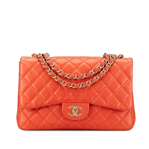 Chanel Matelasse 30 Chain Shoulder Bag Orange