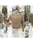 19A Workshop Collection Pullover Neck Cape 38 Beige Multi 4ET1312 Chanel