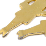 Chanel Mademoiselle Dangle Earrings Clip-On Gold