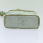 Chanel Matelasse Chain Shoulder Bag Satin Light Blue CC Auth 70064A