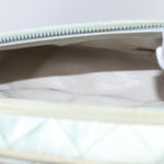 Chanel Matelasse Chain Shoulder Bag Satin Light Blue CC Auth 70064A