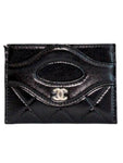31 Gold Logo Lambskin Card Wallet Black Chanel