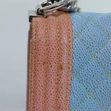 Chanel Matelasse Boy  Chain Shoulder Bag Leather Rainbow CC Auth 71579S