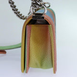 Chanel Matelasse Boy  Chain Shoulder Bag Leather Rainbow CC Auth 71579S