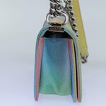 Chanel Matelasse Boy  Chain Shoulder Bag Leather Rainbow CC Auth 71579S