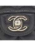 A01112 Caviar Classic Medium M Size Flap Chain Shoulder Bag Chanel