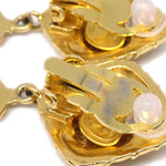 Chanel Mademoiselle Dangle Earrings Clip-On Gold