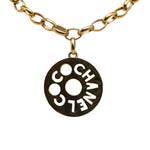 Chanel logo plate chain necklace g maquette ladies Chanel