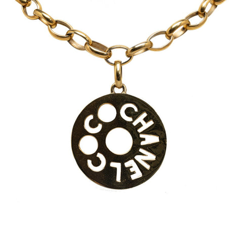 Chanel logo plate chain necklace g maquette ladies Chanel