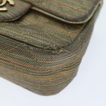 Chanel Matelasse Chain Shoulder Bag Coated Canvas Gold CC Auth 73654A