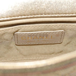 Chanel Matelasse Chain Shoulder Bag Coated Canvas Gold CC Auth 73654A