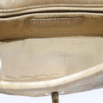 Chanel Matelasse Chain Shoulder Bag Coated Canvas Gold CC Auth 73654A
