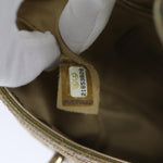 Chanel Matelasse Chain Shoulder Bag Coated Canvas Gold CC Auth 73654A