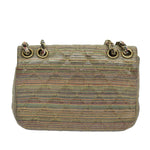 Chanel Matelasse Chain Shoulder Bag Coated Canvas Gold CC Auth 73654A