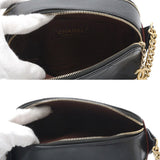 Chanel Matelasse Chain Shoulder Bag Black Bordeaux