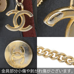 Chanel Matelasse Chain Shoulder Bag Black Bordeaux