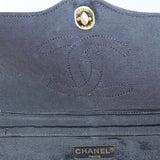 Chanel Matelasse Chain Shoulder Bag Satin Paris limited Black CC Auth 74757A