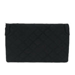 Chanel Matelasse Chain Shoulder Bag Satin Paris limited Black CC Auth 74757A