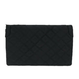 Chanel Matelasse Chain Shoulder Bag Satin Paris limited Black CC Auth 74757A