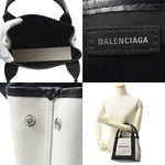 balenciaga Canvas Navy Cabas XS Handbag