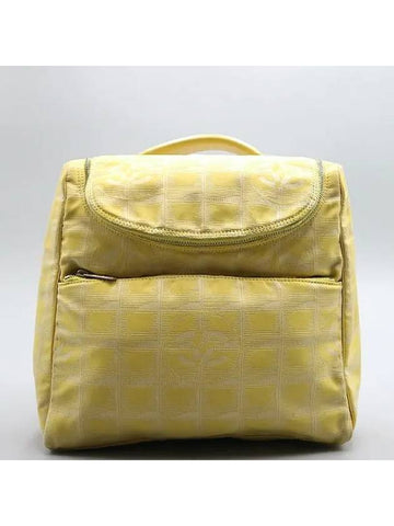 A15958 Yellow color fabric new travel backpack and crossbag Chanel