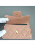 2.55 Vintage Flap Card Wallet Beige Chanel