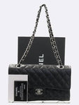 A01112 Caviar Classic Medium M Size Flap Chain Shoulder Bag Chanel
