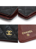 A31509 Black caviar gold classic long flap wallet 16th Chanel