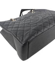 A50995 Caviar Grand Shopping silver shoulder bag 34090K 2 Chanel