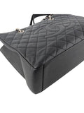 A50995 Caviar Grand Shopping silver shoulder bag 34090K 2 Chanel