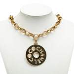 Chanel logo plate chain necklace g maquette ladies Chanel