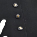Chanel Long Skirt Black 95A #38