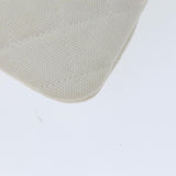 Chanel Matelasse Clutch Bag Canvas Ivory CC Auth 82075