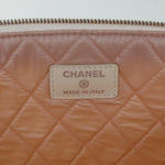 Chanel Matelasse Clutch Bag Canvas Ivory CC Auth 82075
