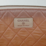 Chanel Matelasse Clutch Bag Canvas Ivory CC Auth 82075