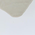 Chanel Matelasse Clutch Bag Canvas Ivory CC Auth 82075