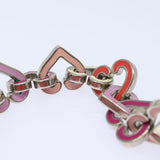 Chanel Matelasse Chain mini Hand Bag Lamb Skin Orange CC Auth 82245A