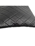AP3749 Crystal Star Logo Black Lambskin Small Pouch Bag Chanel