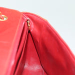 Chanel Matelasse Chain Shoulder Bag Nylon Orange CC Auth 84479