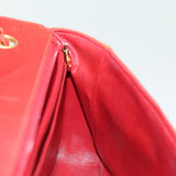 Chanel Matelasse Chain Shoulder Bag Nylon Orange CC Auth 84479