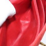 Chanel Matelasse Chain Shoulder Bag Nylon Orange CC Auth 84479