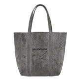 balenciaga Everyday Tote XXS Hand Bag Leather 2way Silver Silver Auth 87205