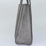 balenciaga Everyday Tote XXS Hand Bag Leather 2way Silver Silver Auth 87205