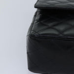 Chanel Matelasse Chain Shoulder Bag Leather Black Gold CC Auth 88183