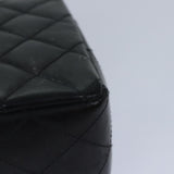 Chanel Matelasse Chain Shoulder Bag Leather Black Gold CC Auth 88183