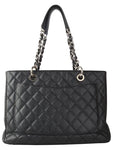 A50995 Caviar Grand Shopping silver shoulder bag 34090K 2 Chanel
