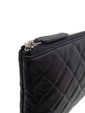 AP3749 Crystal Star Logo Black Lambskin Small Pouch Bag Chanel