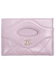 31 Gold Logo Lambskin Card Wallet Lavender Chanel