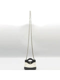AP3875 Black White Lambskin Nano 31 Bag Chain Cross Chanel