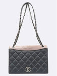 A93012 Brown Black Color Ballet Flap Vintage Silver CC Chain Shoulder Bag Chanel
